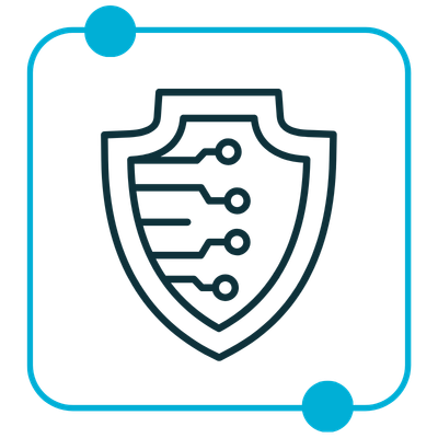 Cybersecurity Enhancement Icon Blue – Rectitude 369