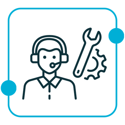Help Desk Augmentation Icon Blue – Rectitude 369