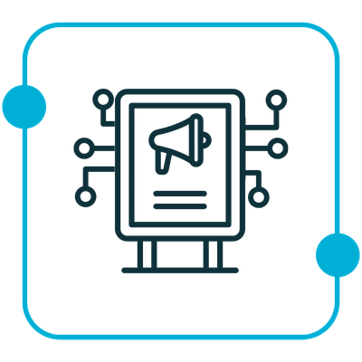 IOT and Digital Signage Icon Blue – Rectitude 369