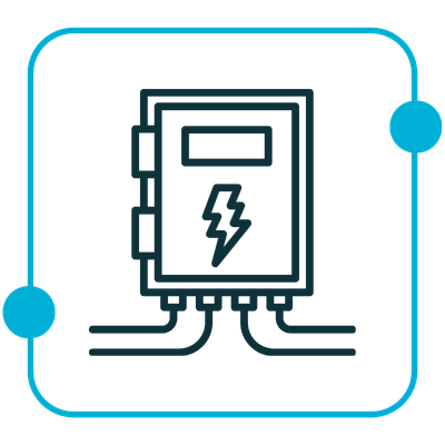 Low-Voltage Infrastructure Icon Blue – Rectitude 369