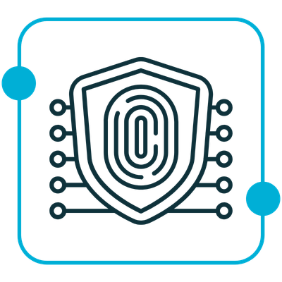 Biometric Physical Security Icon Blue – Rectitude 369