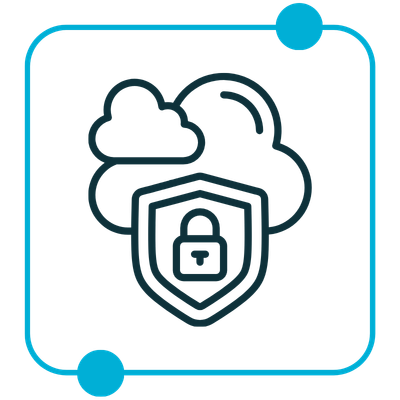 Cloud Security and Identity Management Icon Blue – Rectitude 369