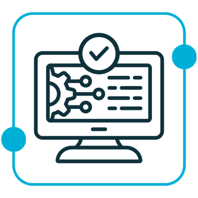 Eliminate Infrastructure Headaches Icon Blue – Rectitude 369