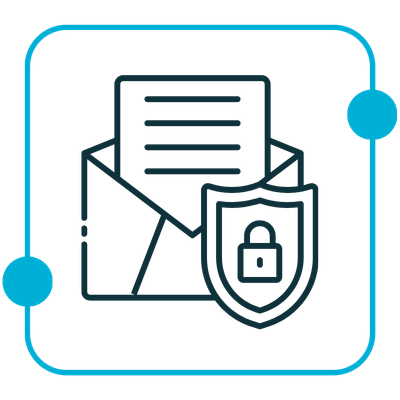 Email Security and Encryption Icon Blue – Rectitude 369