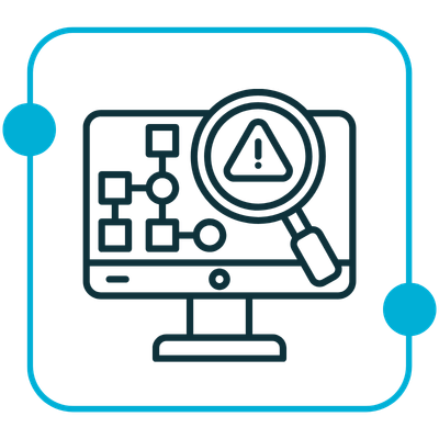 Managed Detection and Response (MDR) Icon Blue – Rectitude 369