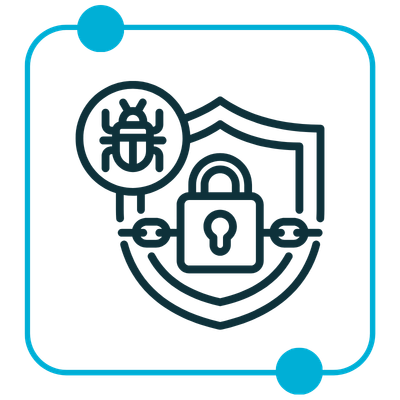 Ransomware Protection Icon Blue – Rectitude 369